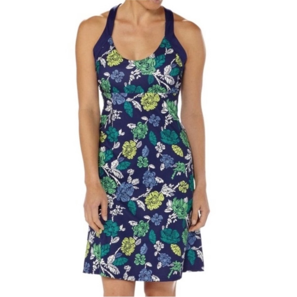 Patagonia Morning Glory Liberty Floral Built In Bra Exercise Dress size small